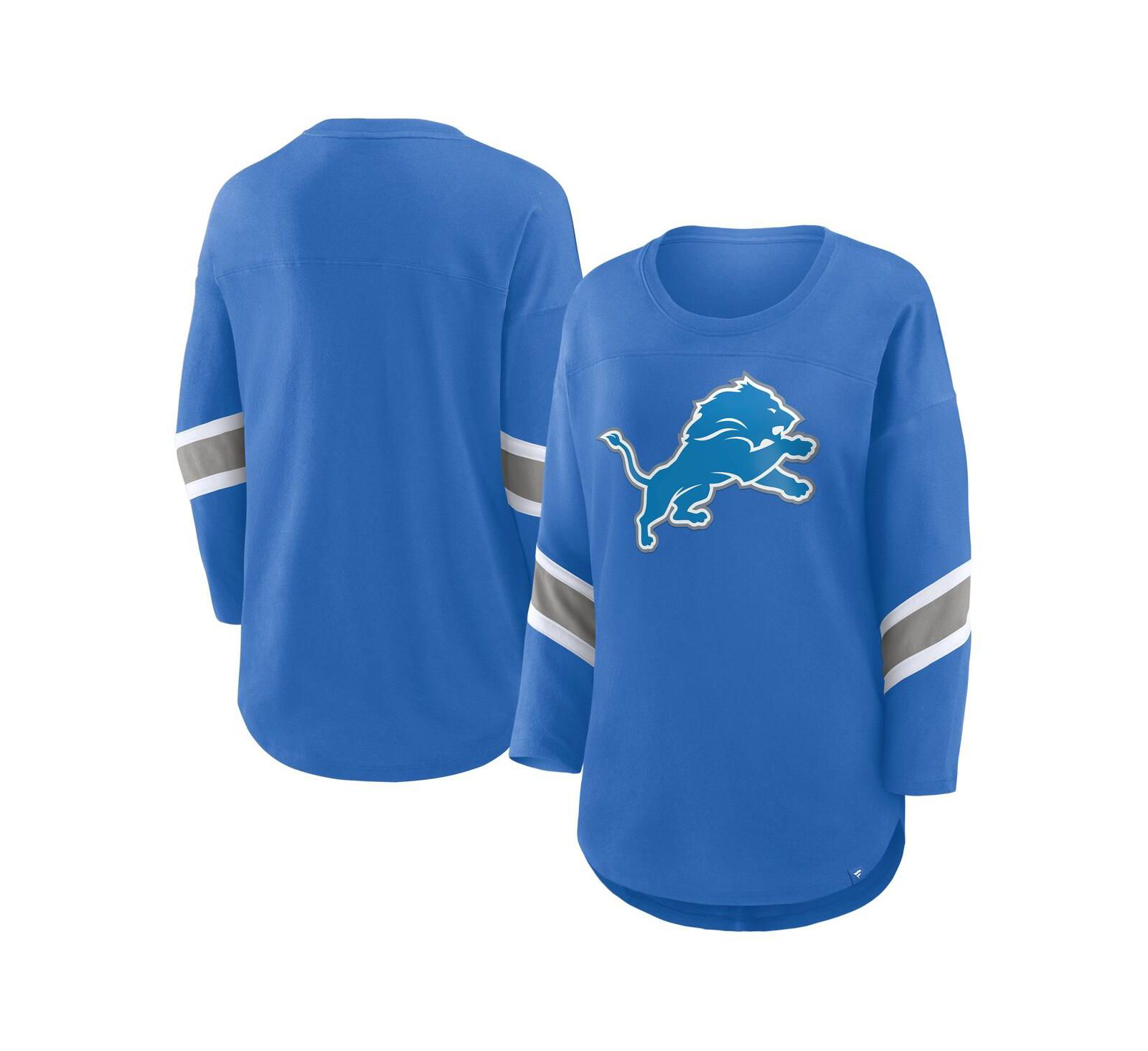 Fanatics Женская футболка Detroit Lions Redzone, синяя, с рукавом 3/4