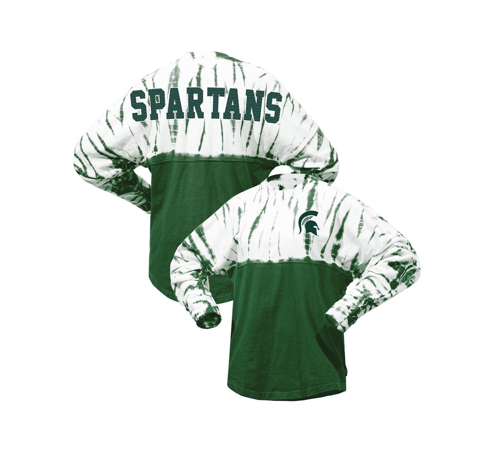 Женская футболка Spirit Jersey Michigan State Spartans Tie-Dye Long Sleeve