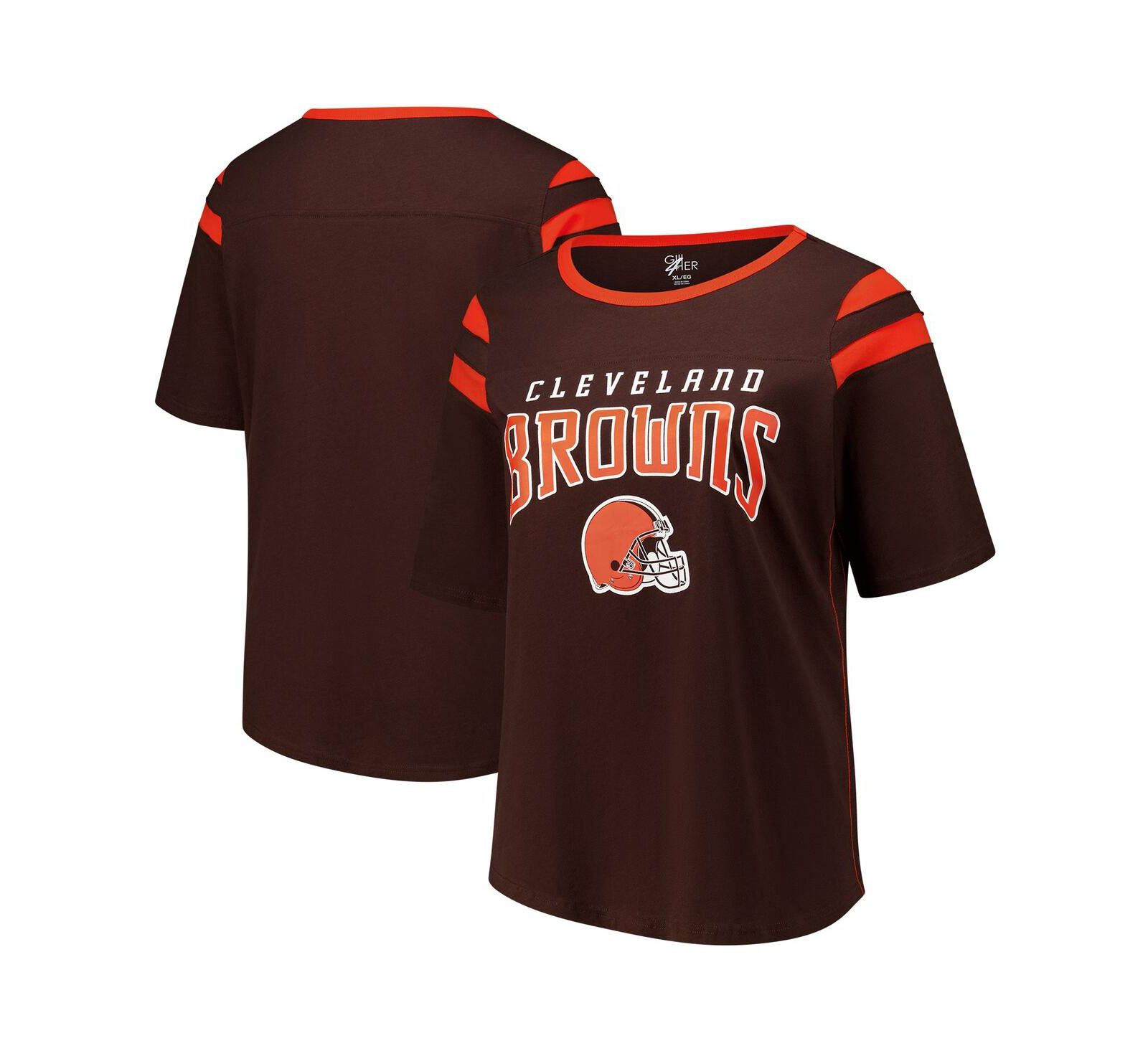 Женская футболка G-III 4Her by Carl Banks Cleveland Browns Plus Size Linebacker