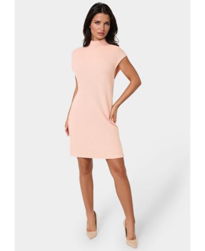 Bebe Long Sleeve Funnel Neck Sweater Mini Dress
