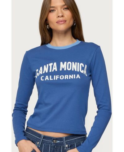 Edikted женская футболка Santa Monica с длинным рукавом