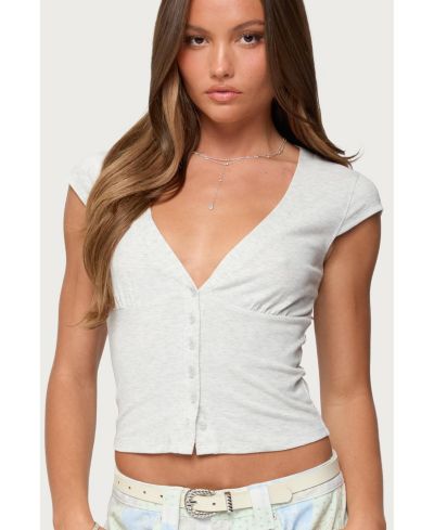 Edikted Women's Alza Button Up Top