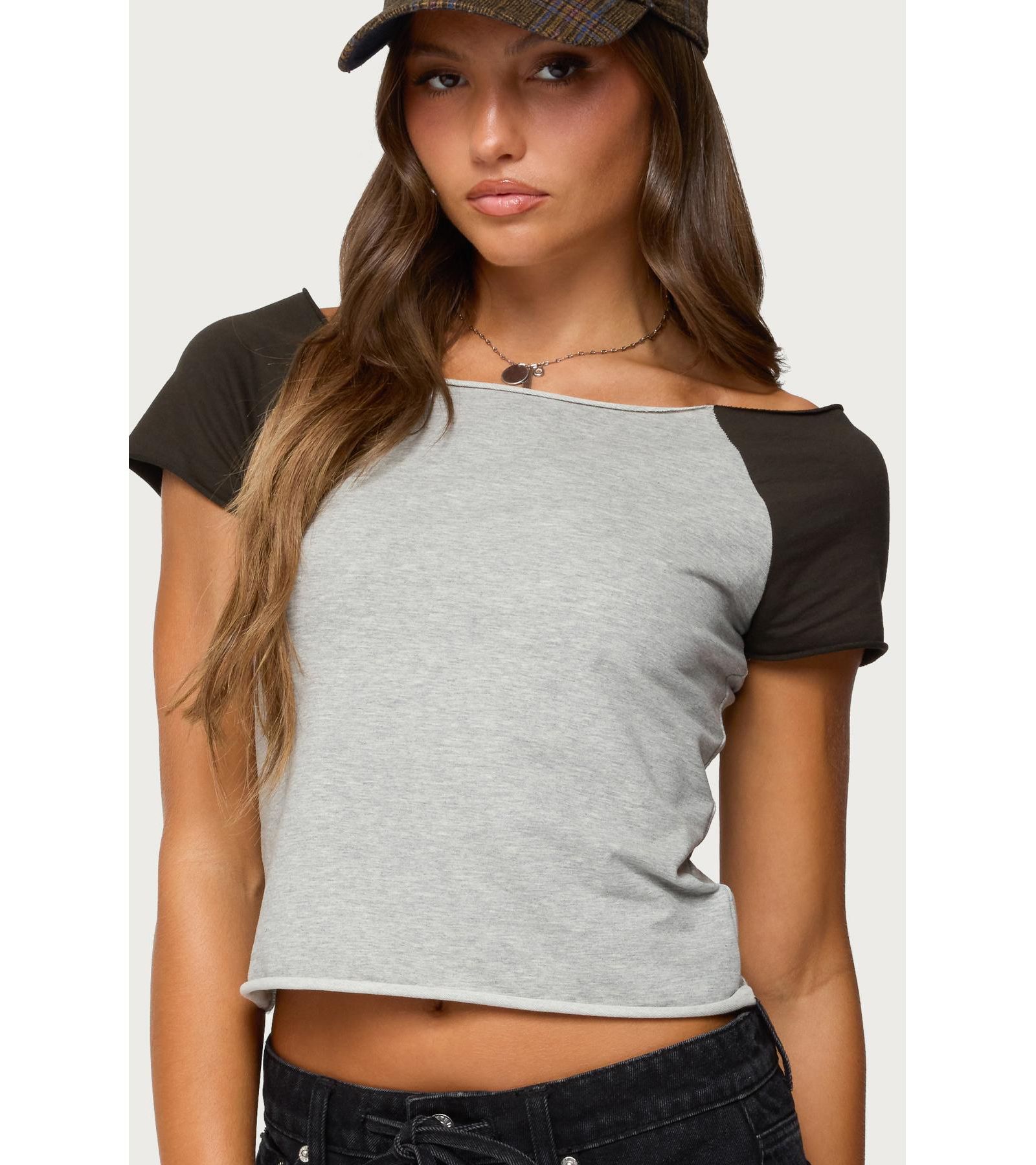 Женская футболка Edikted Liva Contrast Raglan