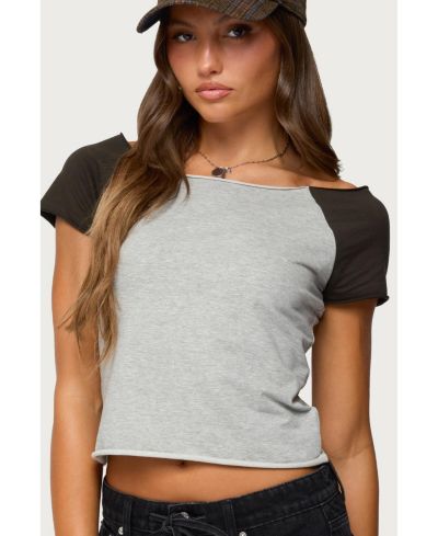 Женская футболка Edikted Liva Contrast Raglan