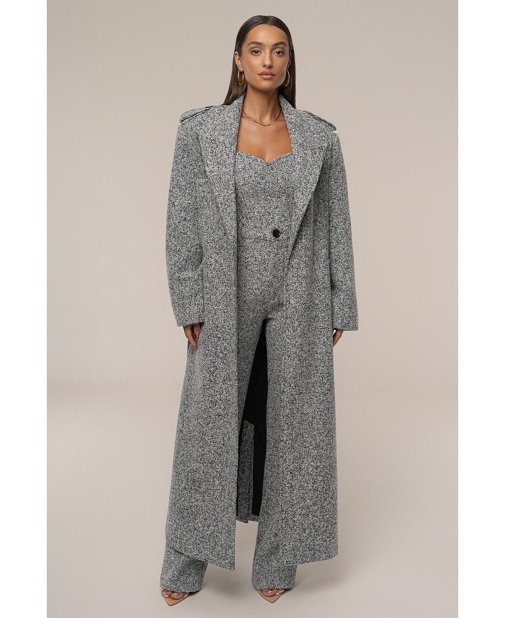 JLUXLABEL Women's Savannah Belted Tweed Coat