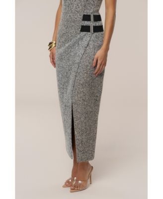 Юбка JLUXLABEL Women's Gisele из твида с разрезом