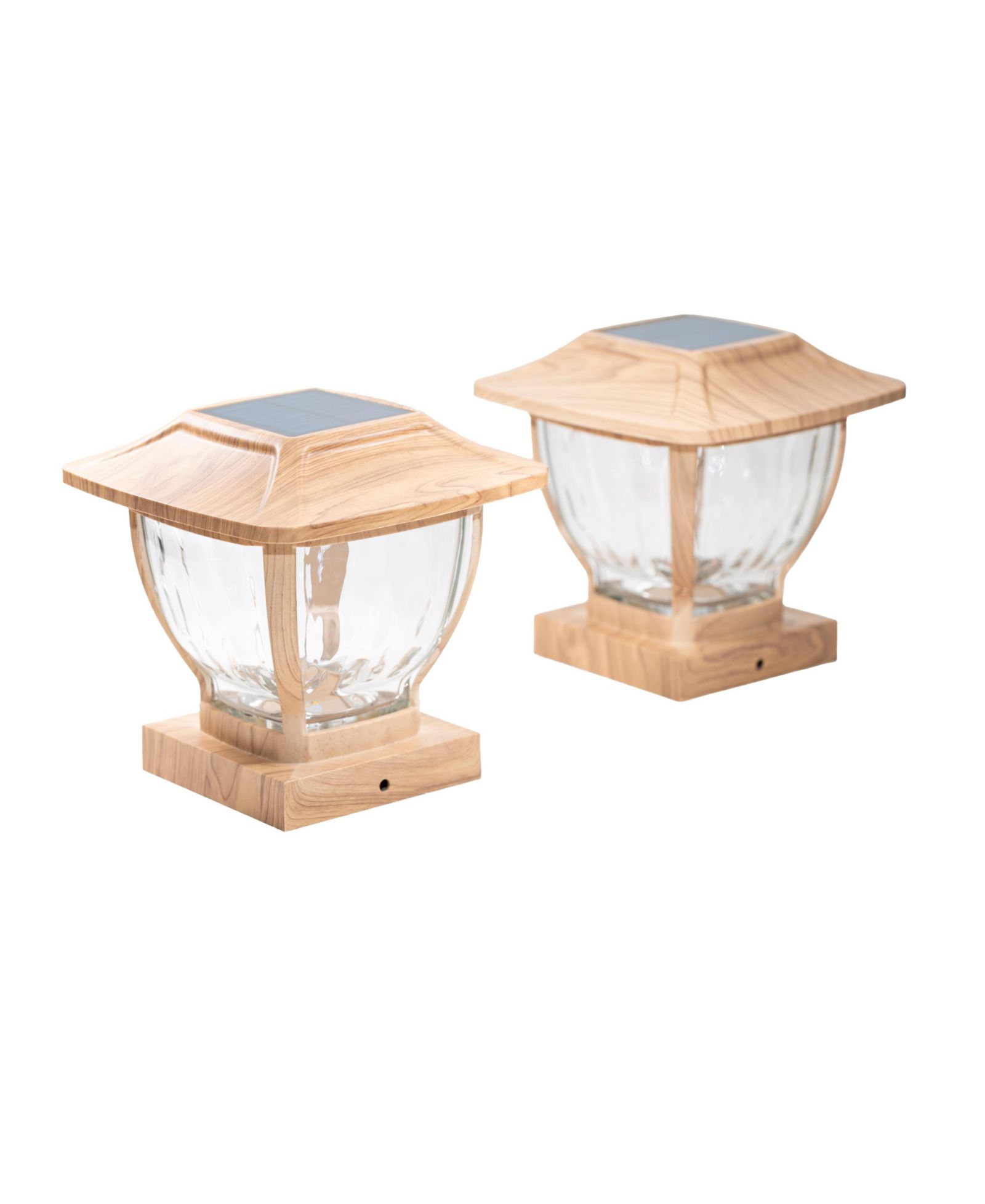 MAXSA Innovations светильники для столбиков и ограждений Solar Wave Glass Post and Fence Cap & Deck Railing Lights - 2 шт