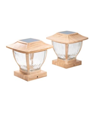 MAXSA Innovations светильники для столбиков и ограждений Solar Wave Glass Post and Fence Cap & Deck Railing Lights - 2 шт