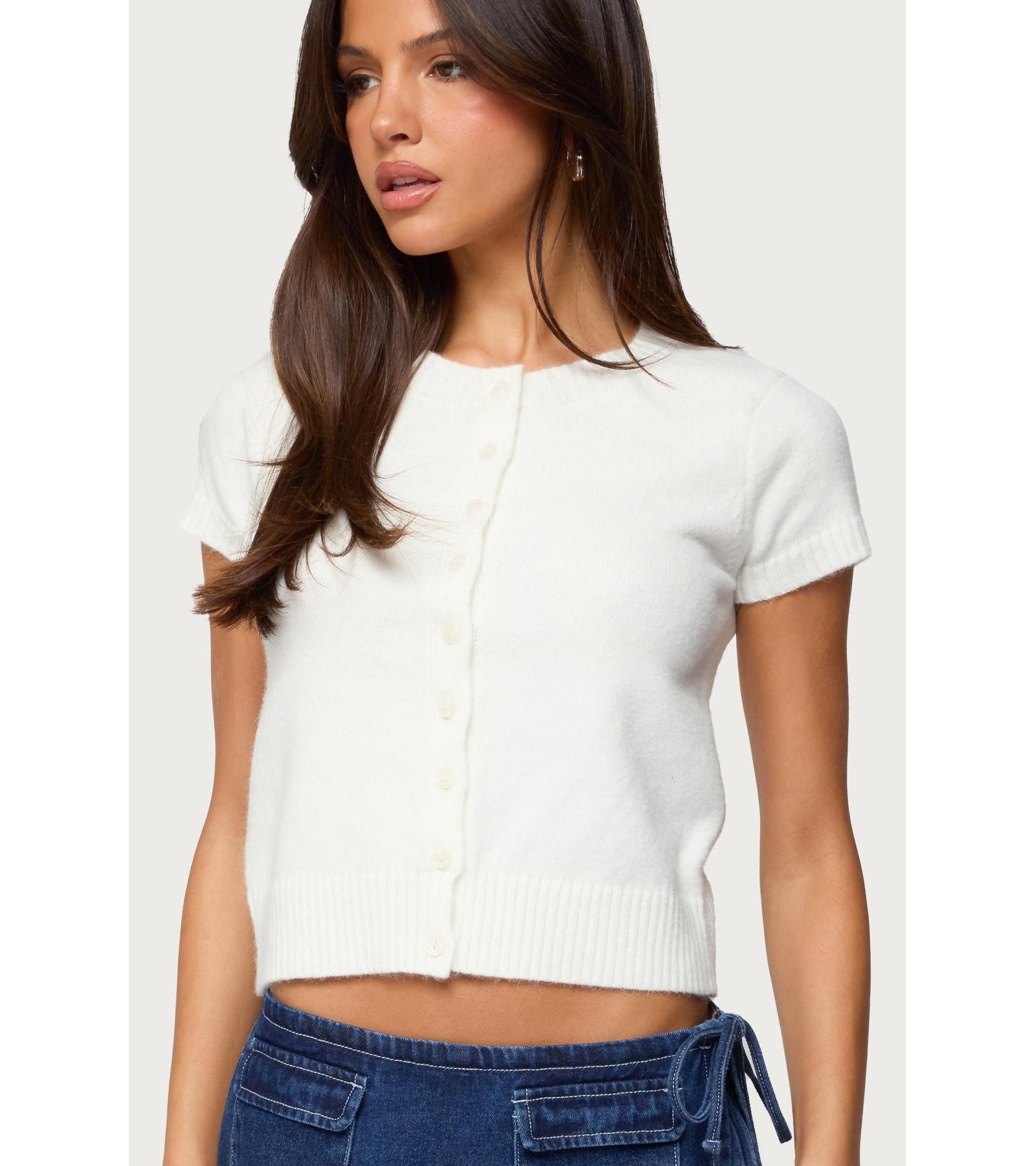Edikted Women's Coreen Button Up Knit Top