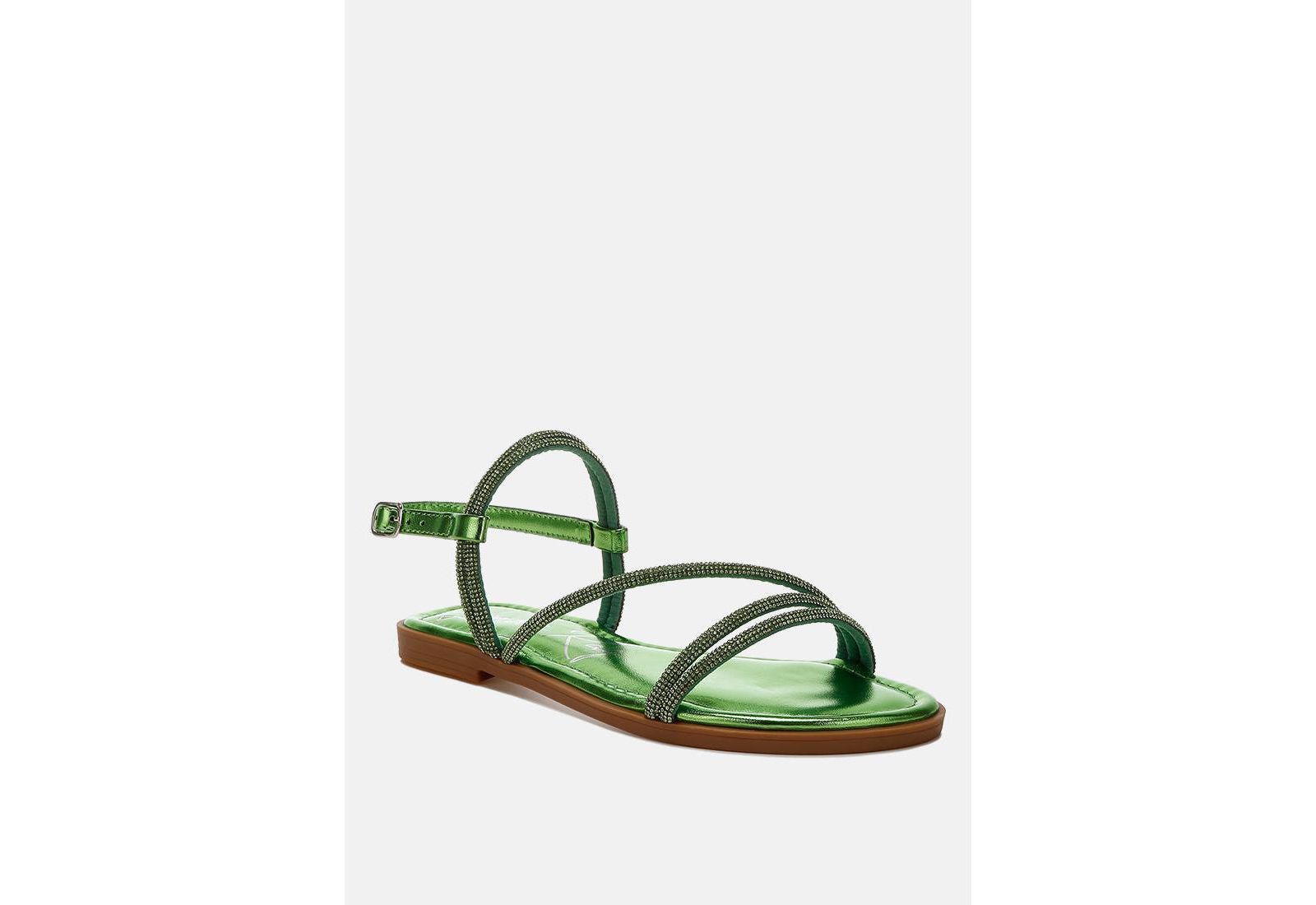 Женские сандалии London Rag Women's Bawley Rhinestone Strappy Flat