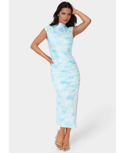 Bebe Women's Jersey Mock Neck Maxi Dress