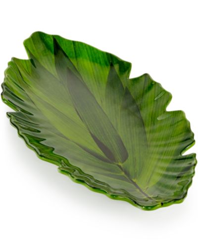 Сервировочное блюдо Q Squared Zen Melamine Small Green Leaf