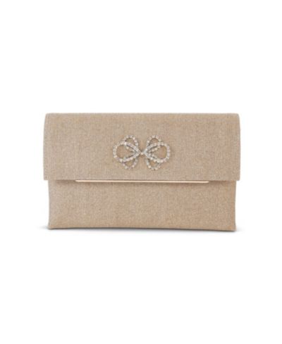 Клатч Jewel Badgley Mischka Woman's Millie Signature Frame Mini Pleated Satin Pouch
