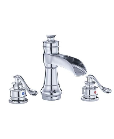 Смеситель для ванной Greenspring 8 in. Waterfall Widespread 2-Handle в цвете Polished Chrome