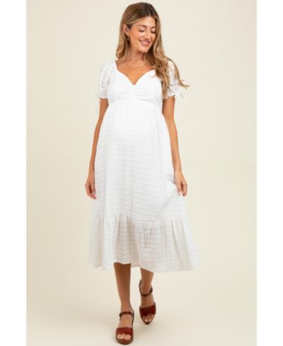 Pinkblush Women's Ivory Solid Sweet Heart Dress