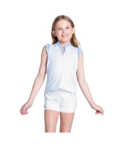 Детское поло Lucky In Love Girls Lovely Pleat Sleeveless Golf