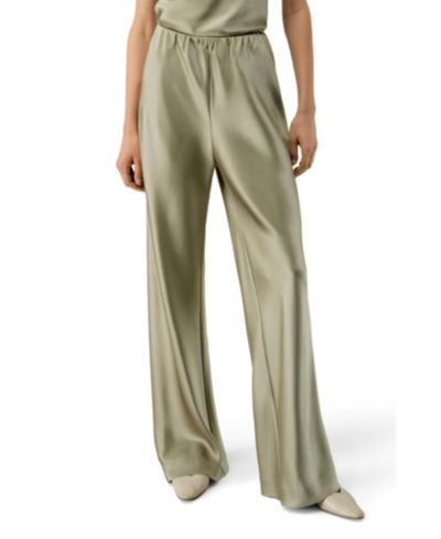 LILYSILK Women's Straight-Leg Silk Satin Pants