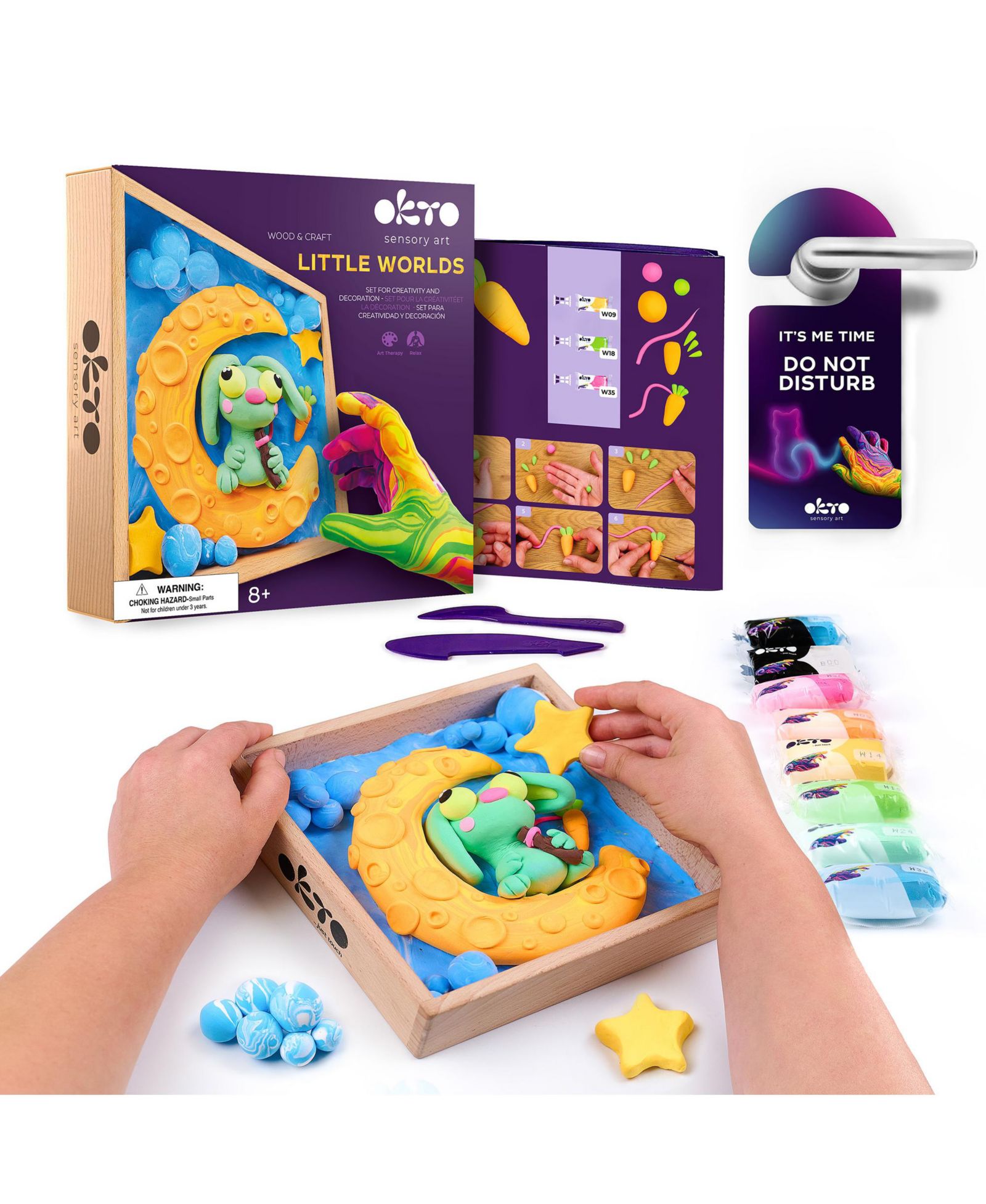 Wise Elk Глина Air-Dry Clay Little Worlds – Bunny on the Moon