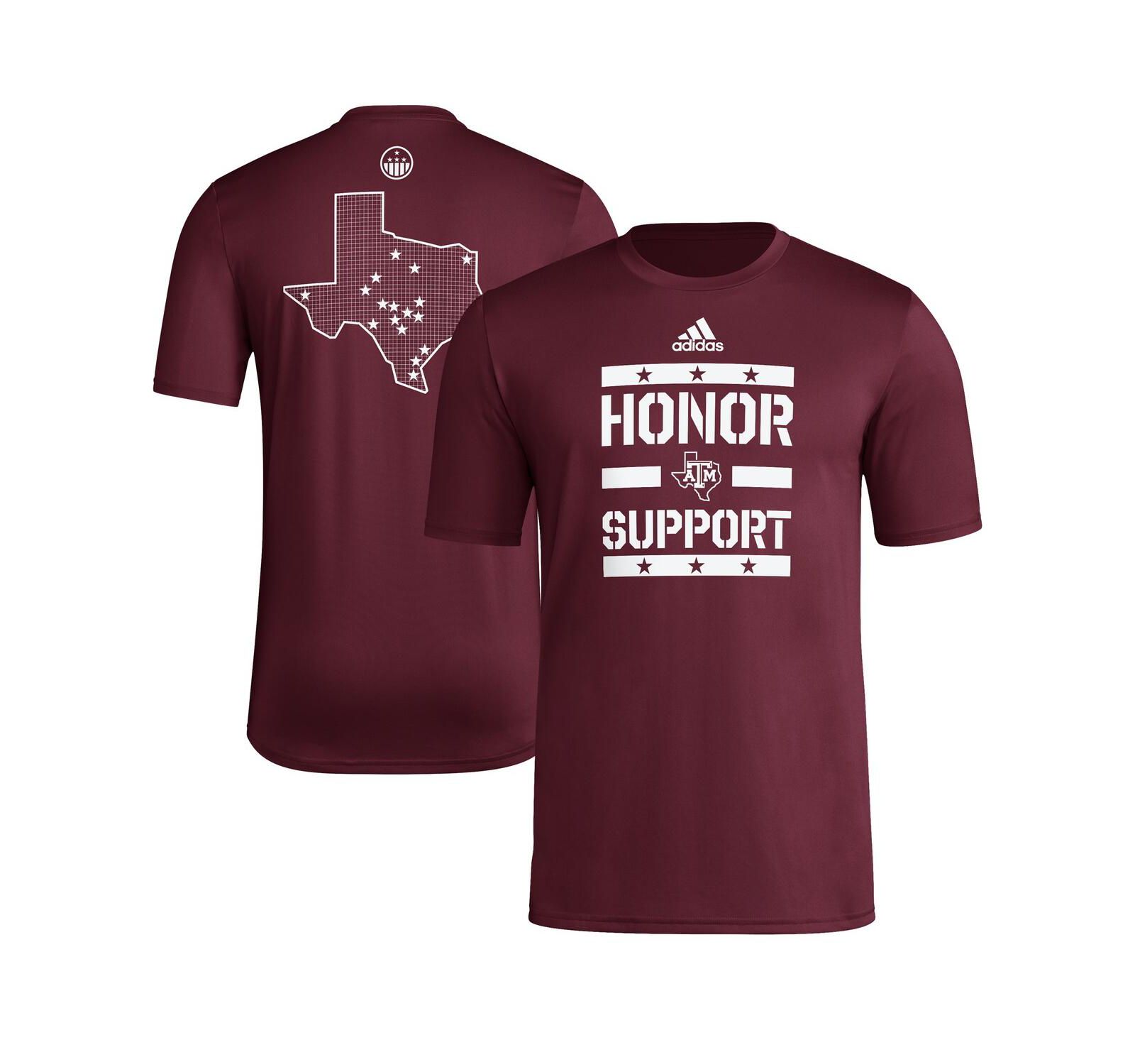 Adidas Men's Maroon Texas A&M Aggies Honor Support Pre-Game T-Shirt