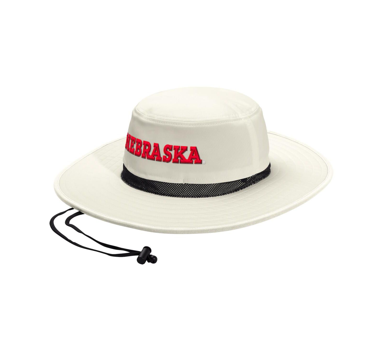 Шляпка Adidas Men's and Women's Cream Nebraska Huskers Wide Brim Boonie Bucket Hat