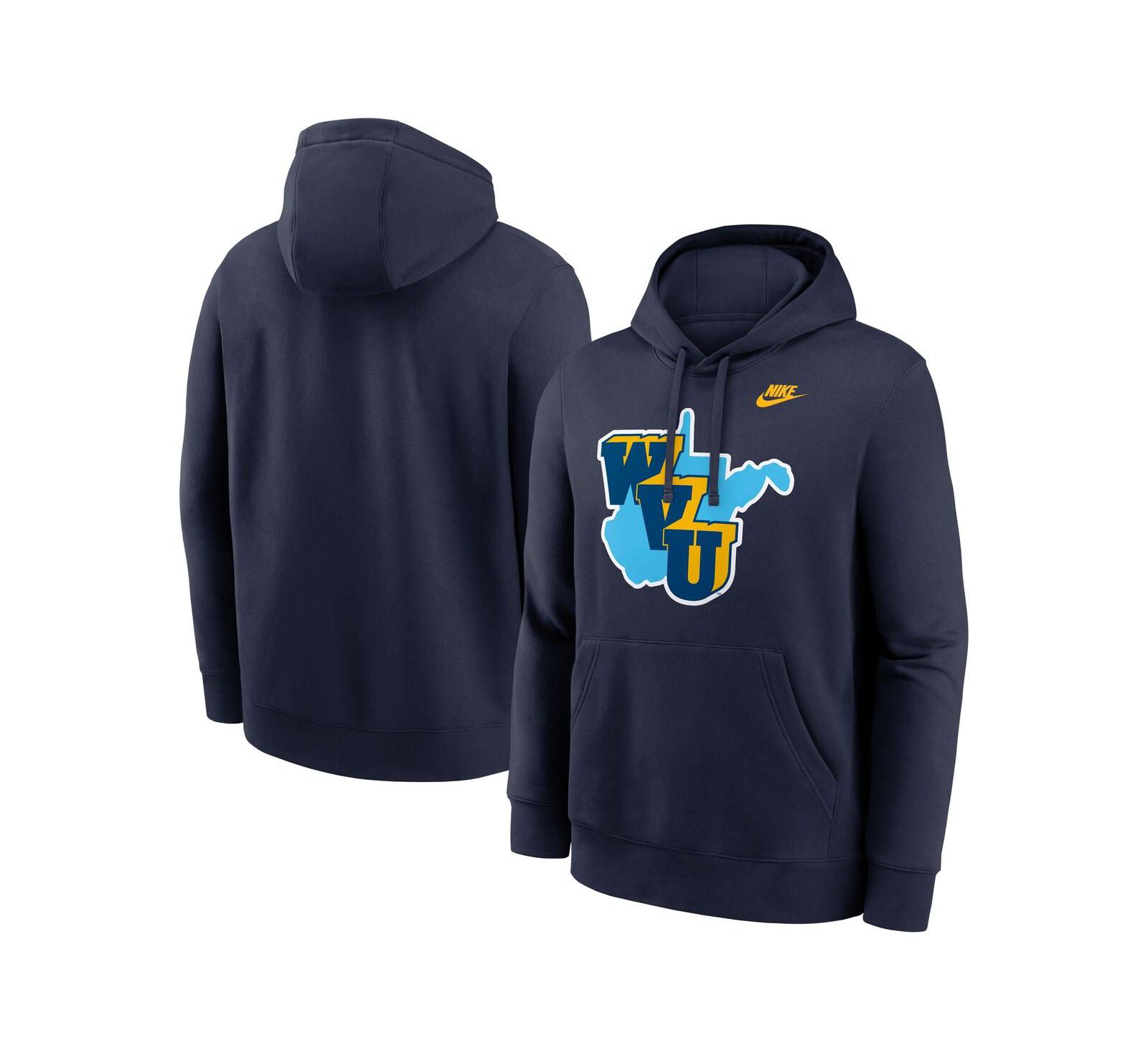 Nike Men's Navy West Virginia Mountaineers 1965 Throwback Club Fleece Hoodie