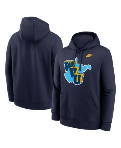 Nike Men's Navy West Virginia Mountaineers 1965 Throwback Club Fleece Hoodie