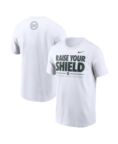 Nike Men's White Michigan State Spartans 2025 Football Fan Raise Your Shield T-Shirt