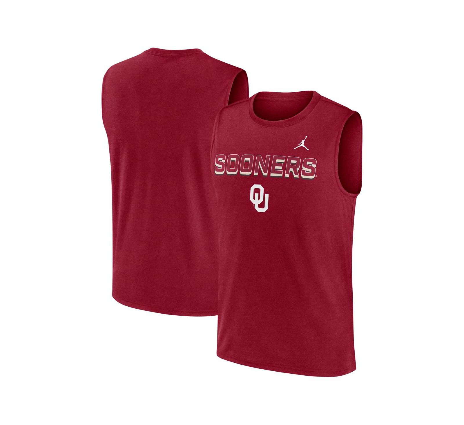 Мужской топ Jordan Oklahoma Sooners Primetime Tricode Legend Dri-FIT Tank Top