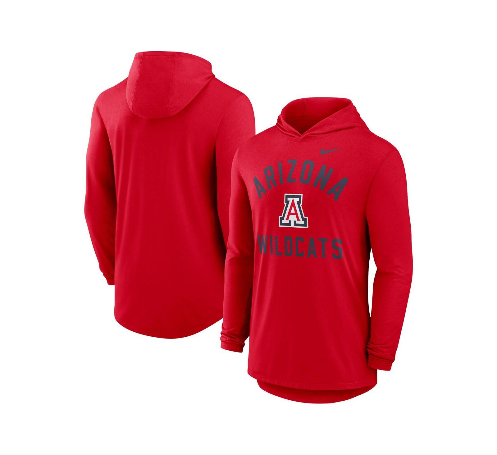 Nike Мужское красное худи-футболка с длинным рукавом Arizona Wildcats Classic Arch Tri-Blend