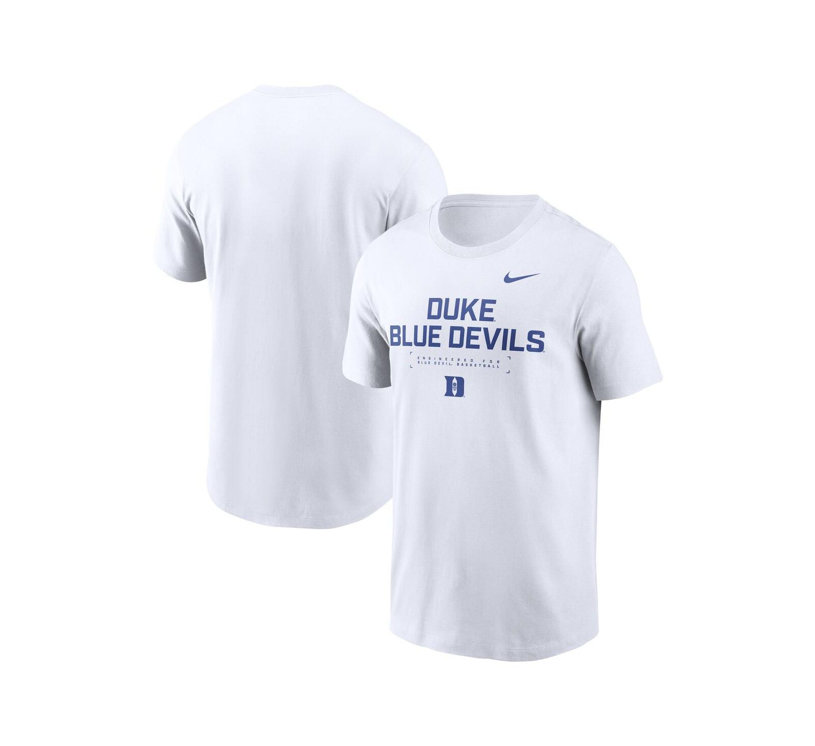Мужская футболка Nike White Duke Blue Devils 2025 Courtside Basketball Performance