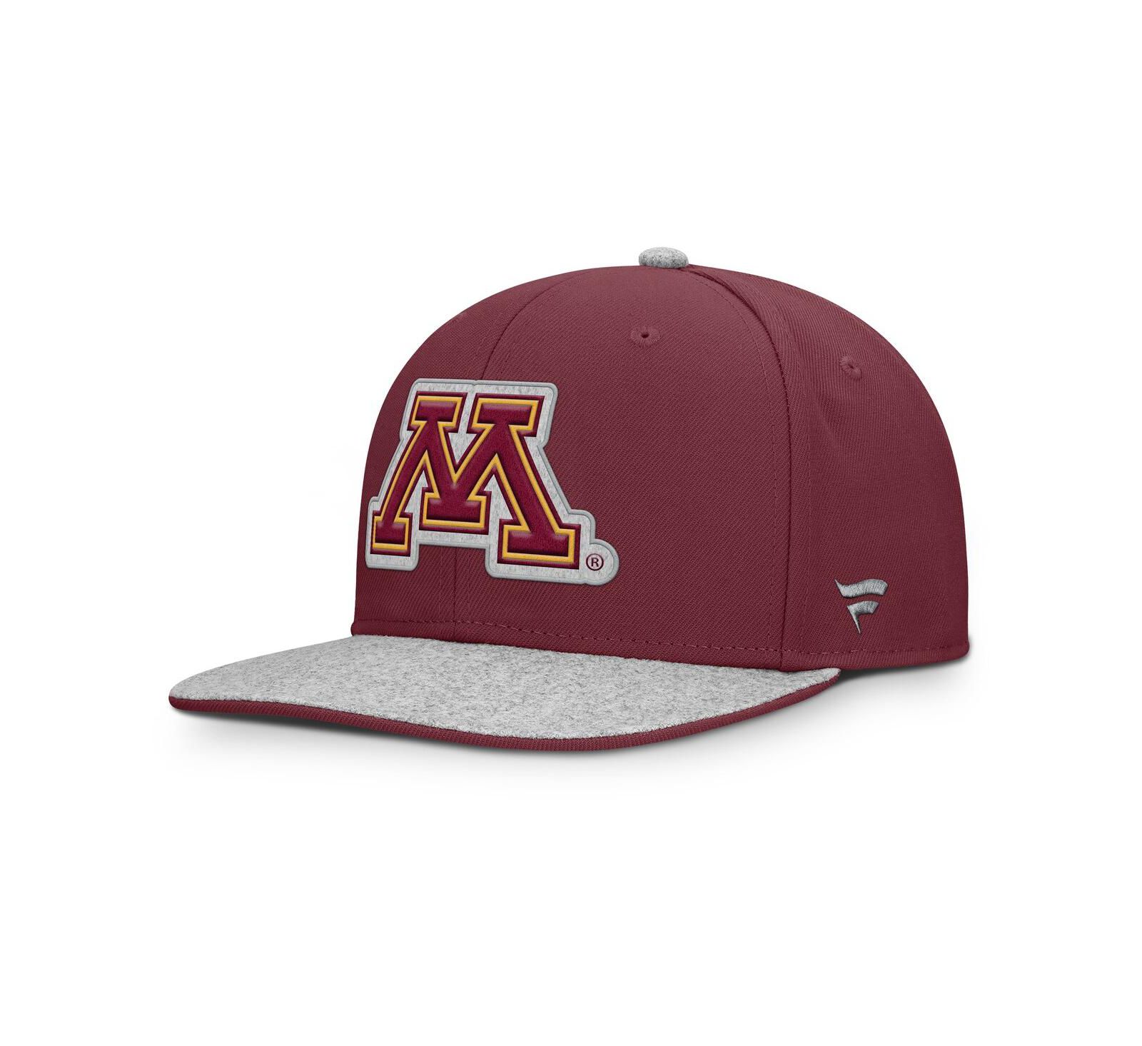 Мужская кепка Fanatics Minnesota Golden Gophers Loden Snapback, бордовая