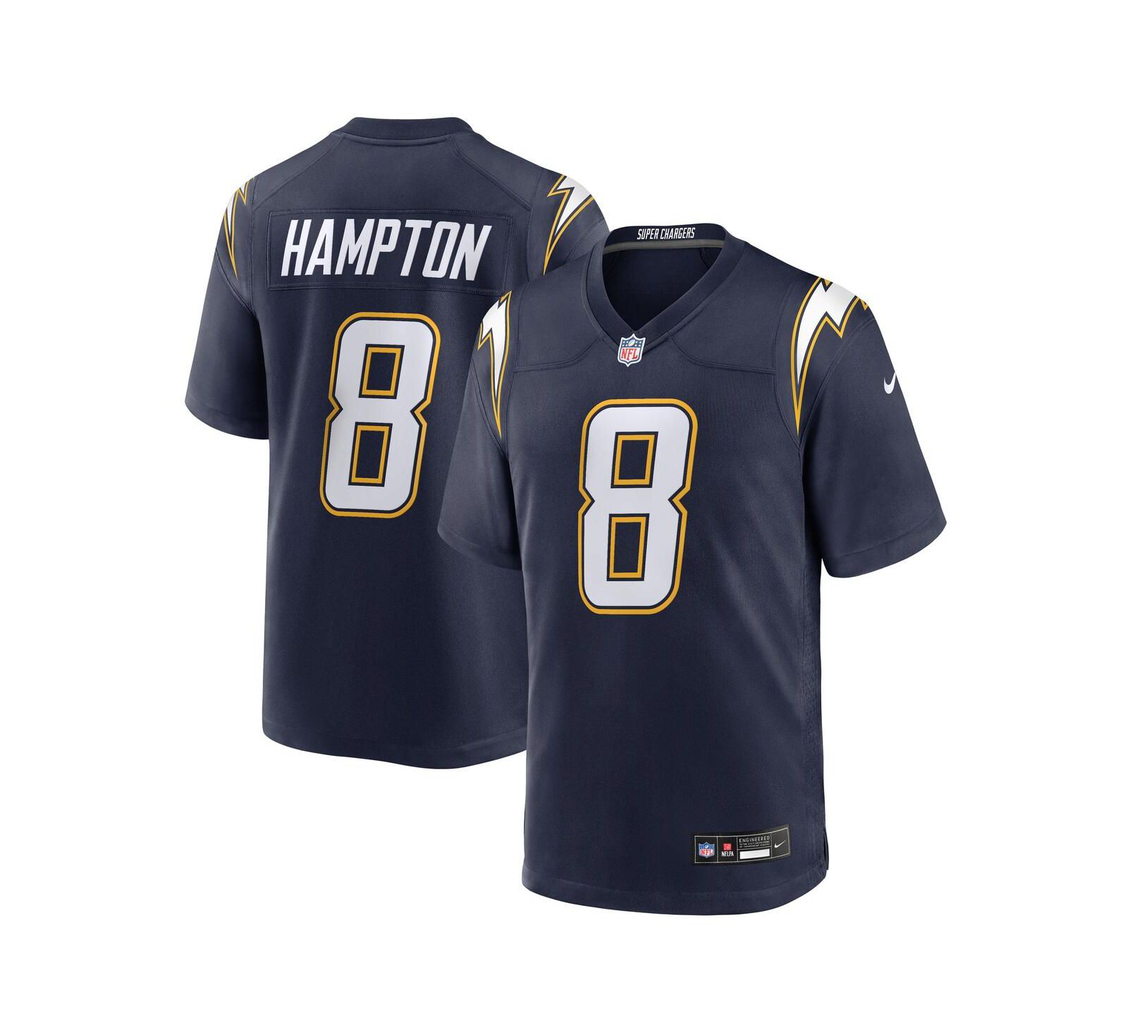 Мужская игровая джерси Nike Omarion Hampton Navy Los Angeles Chargers