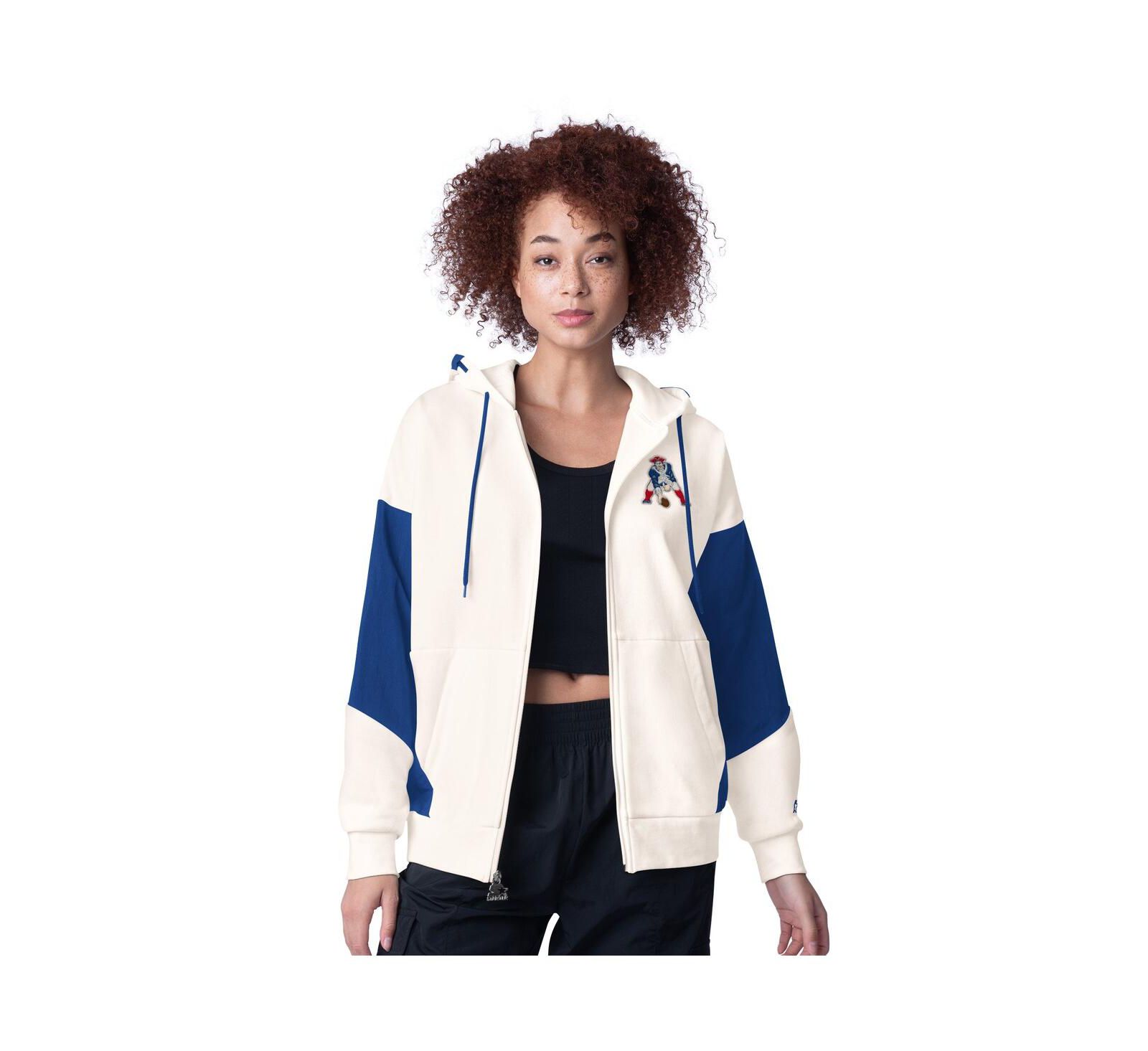 Женское худи Starter White New England Patriots Scrimmage Full-Zip