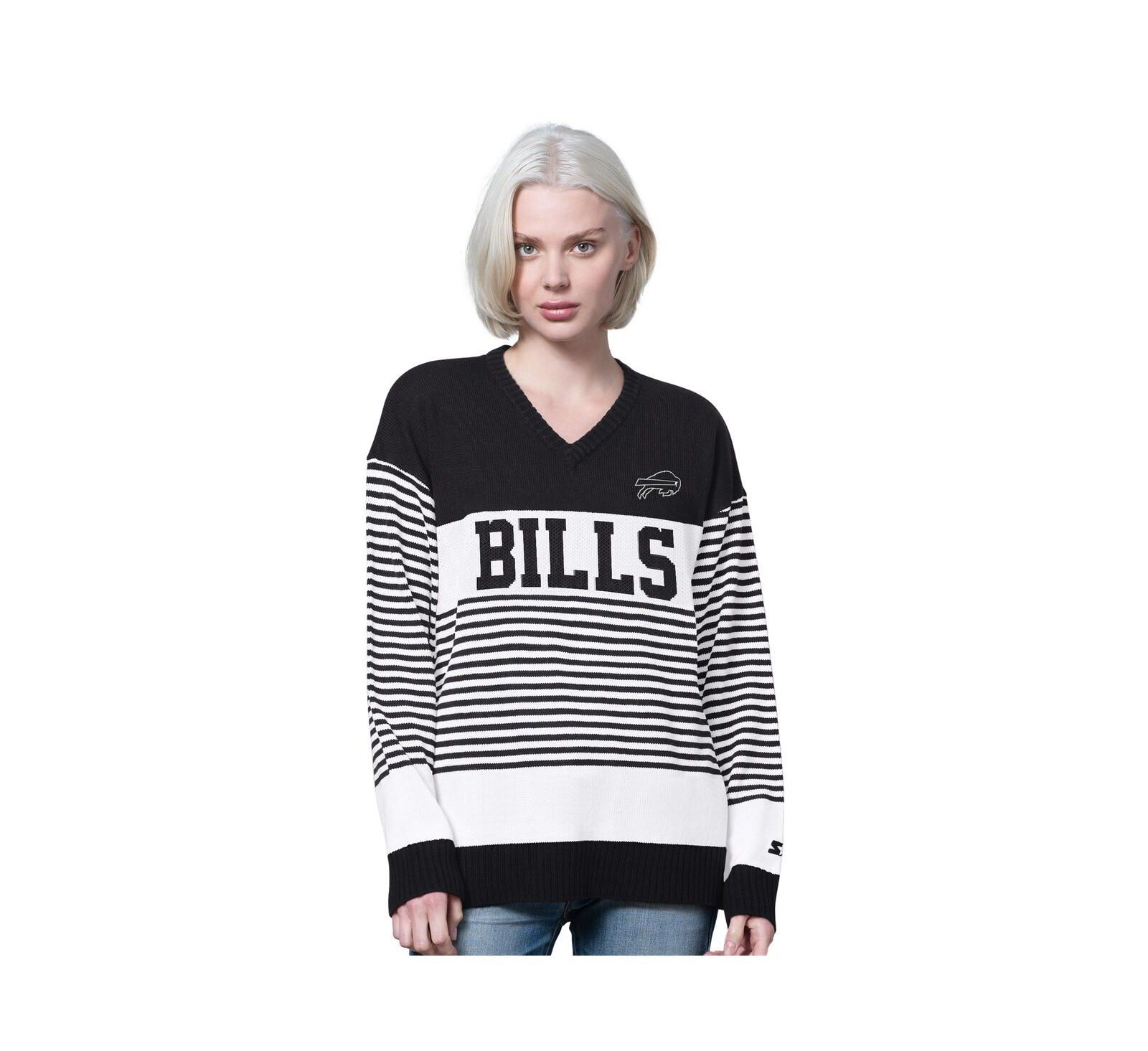 Женский свитер Starter Black Buffalo Bills No Huddle Striped