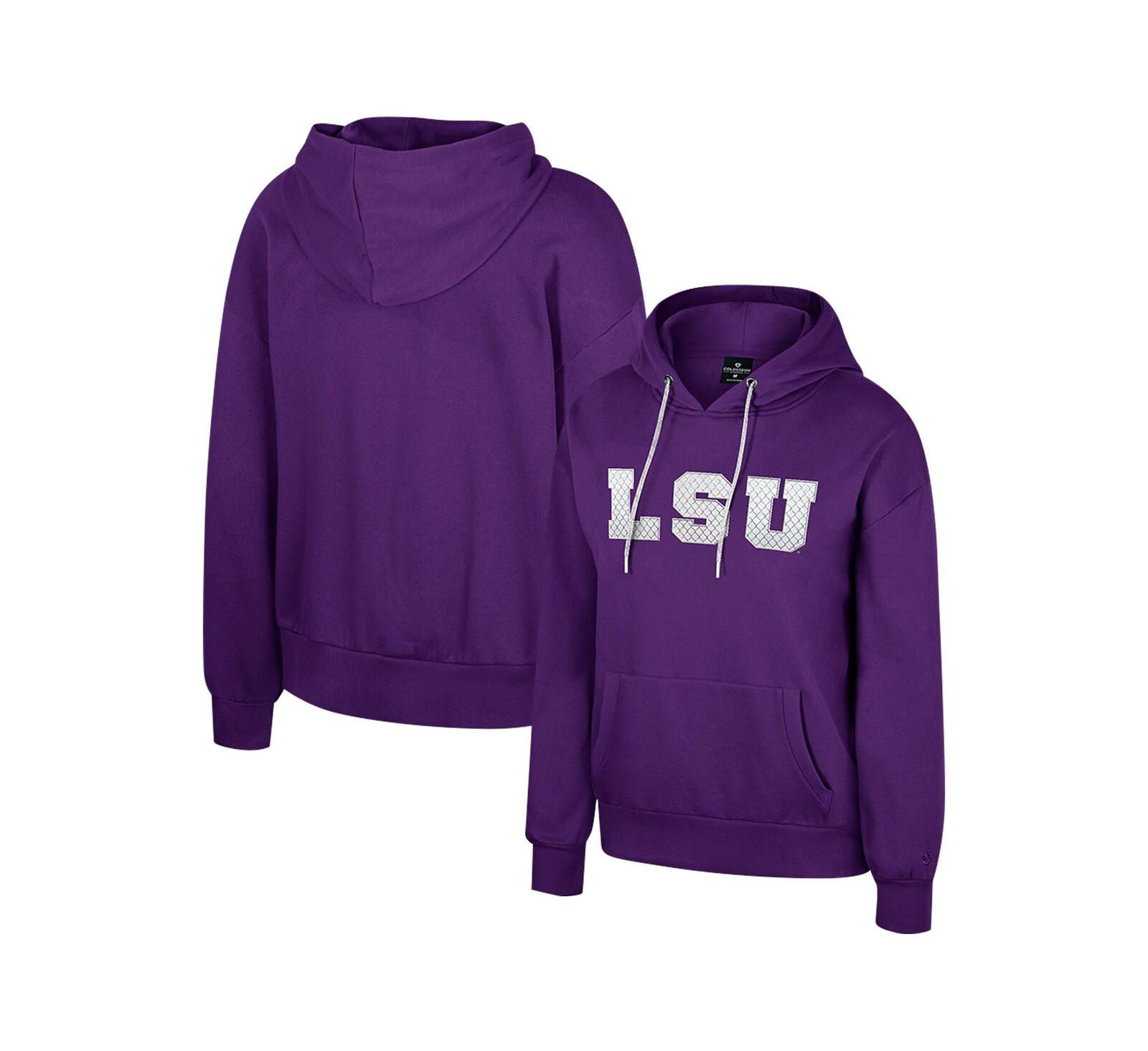 Женское худи Colosseum LSU Tigers Reflection с пайетками, фиолетовое