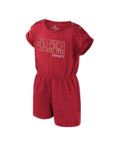 Colosseum Girls Toddler Crimson Oklahoma Sooners Cinder Romper