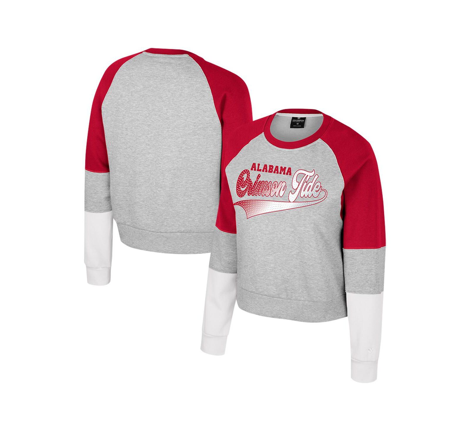 Женская толстовка Colosseum Alabama Crimson Tide Katinka, серая меланж