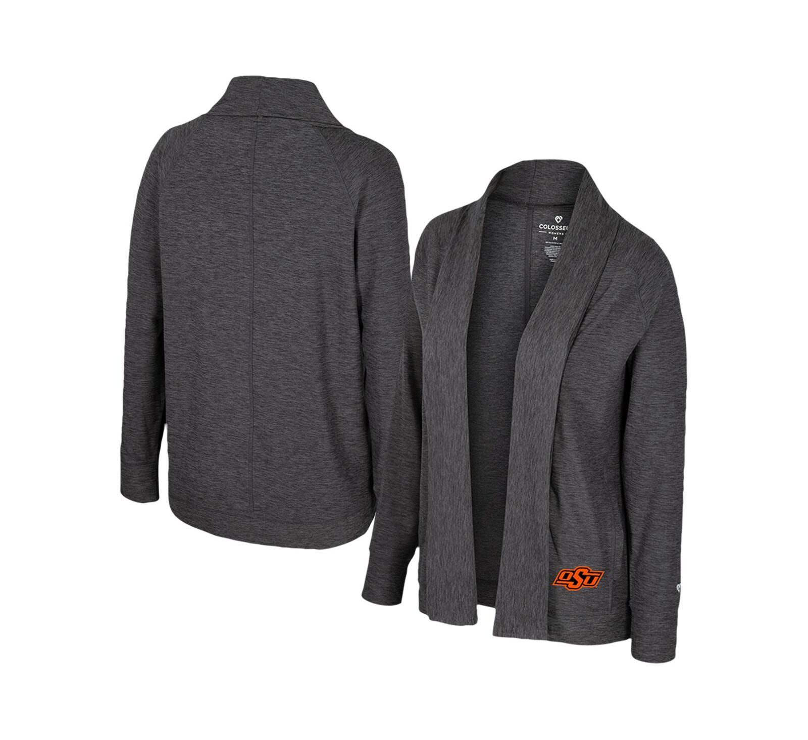Colosseum Women's Charcoal Oklahoma State Cowboys Dash Cardigan
