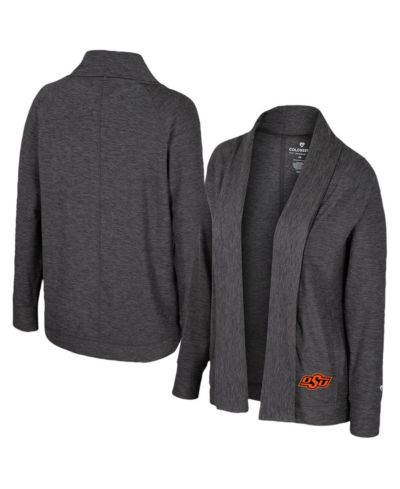 Colosseum Women's Charcoal Oklahoma State Cowboys Dash Cardigan