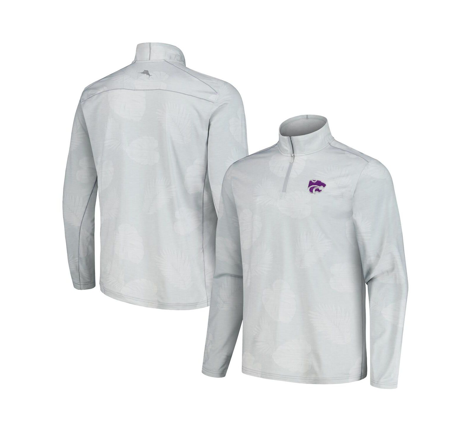 Tommy Bahama Men's Gray Kansas State Wildcats Delray Frond IslandZone Half-Zip Jacket