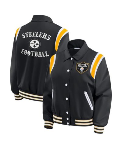 Женская куртка WEAR by Erin Andrews Pittsburgh Steelers Varsity Lightweight