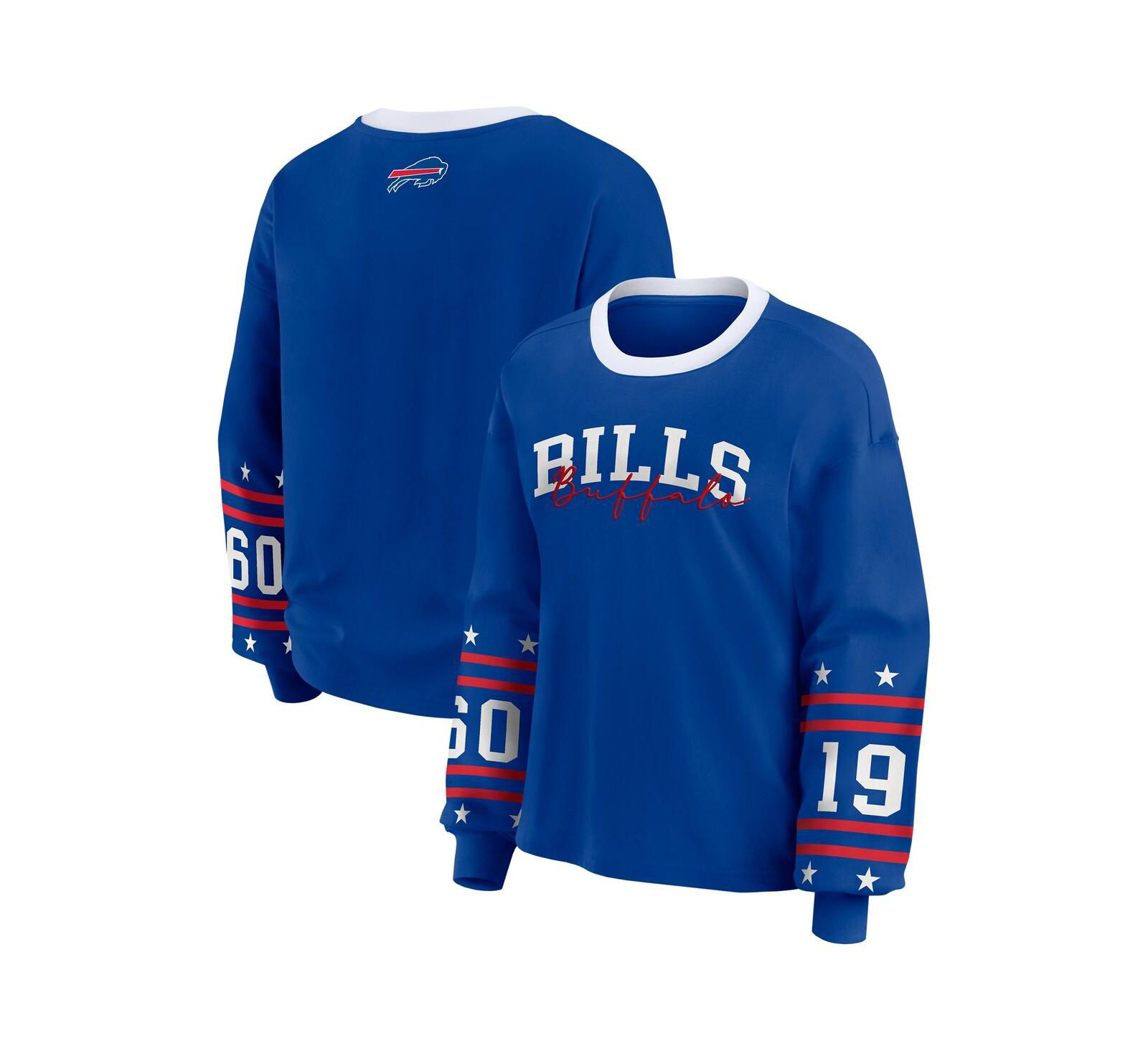 WEAR by Erin Andrews Женская спортивная футболка Buffalo Bills Long-Sleeve