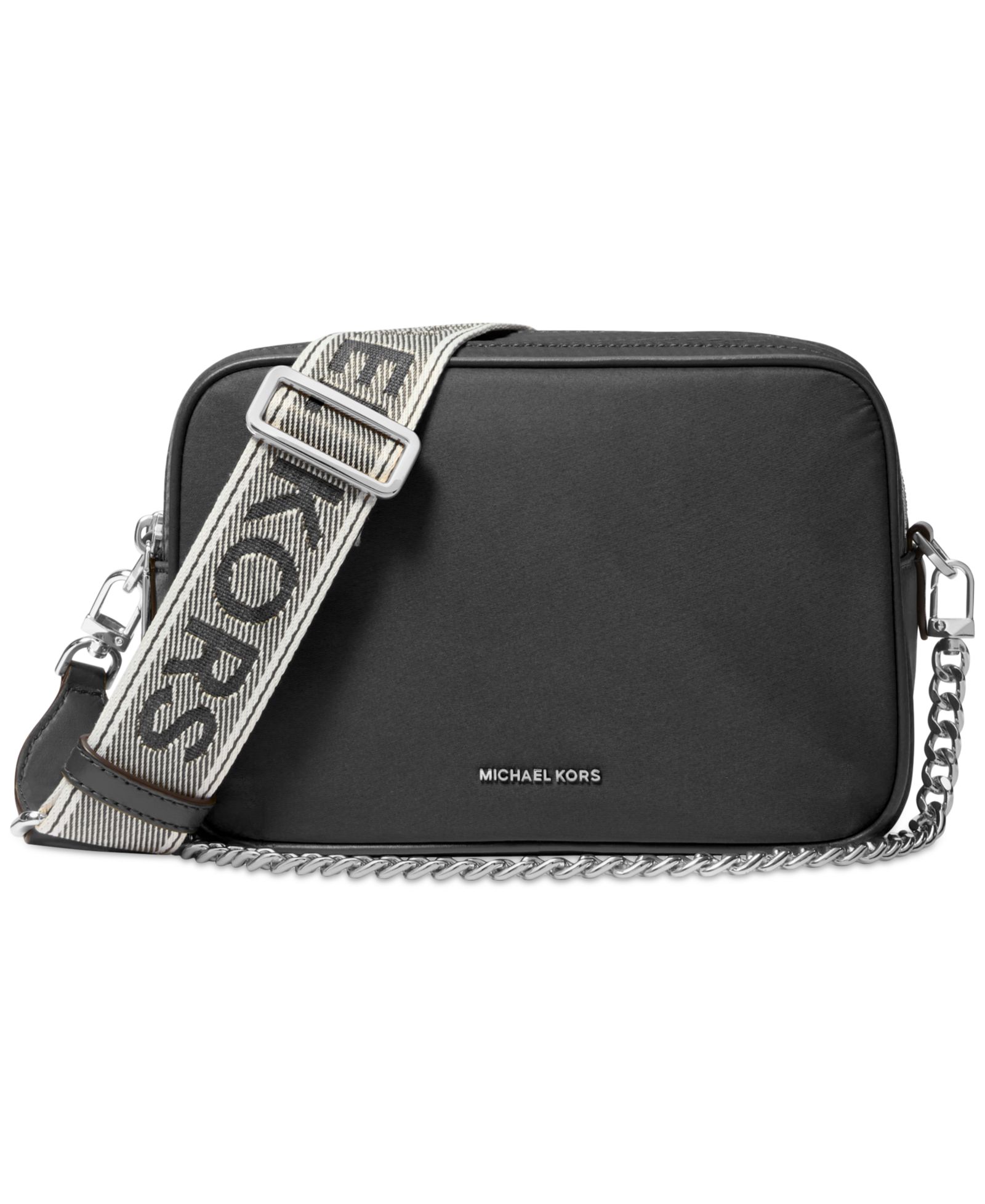 Michael Kors Bryant Medium Double Zipper Chain Camera Crossbody Handbag