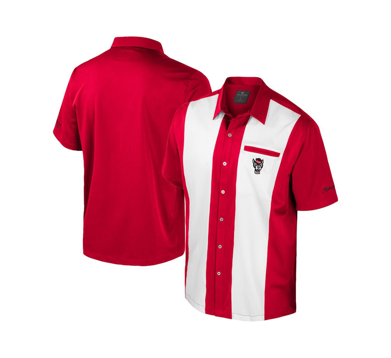 Рубашка Colosseum Men's Red NC State Wolfpack Strike Bowling