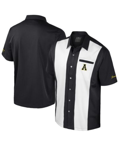 Colosseum Men's Black Appalachian State Mountaineers Strike Bowling Button-Up Shirt
