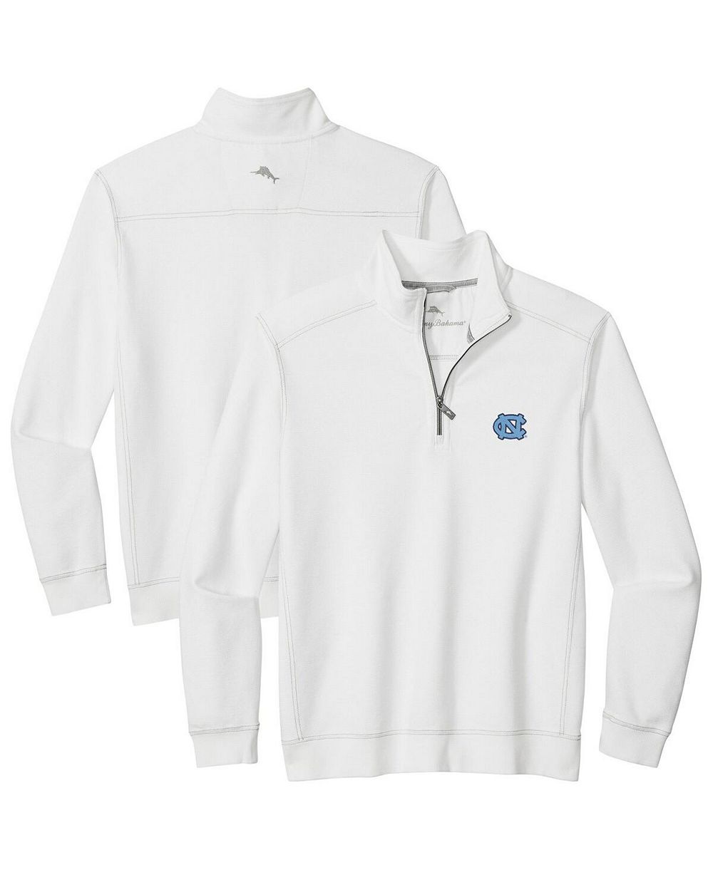 Tommy Bahama Men's White North Carolina Tar Heels Montego Bay Half-Zip Jacket
