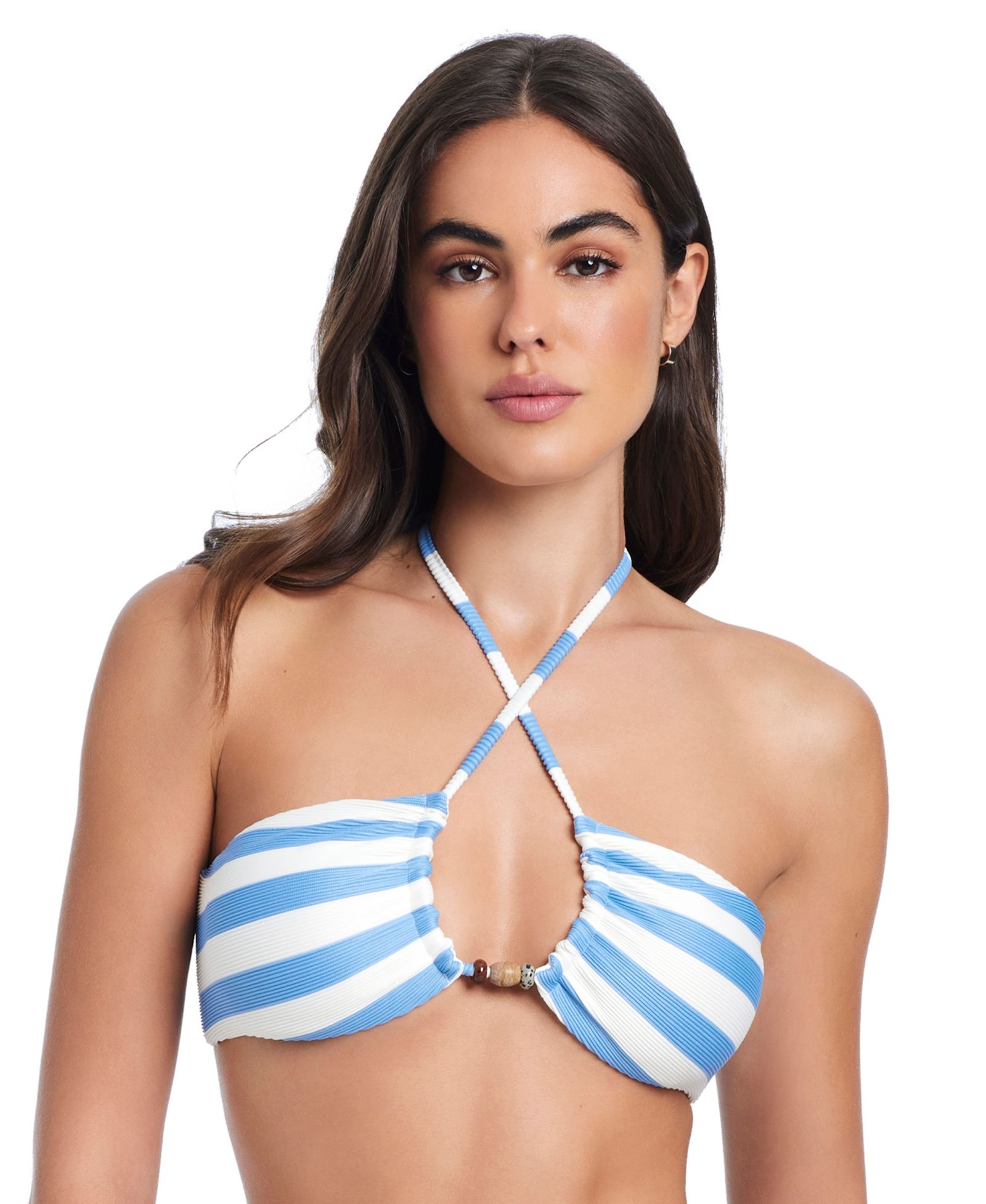 Red Carter Women's Crossing Paths Halter Tie Bikini Swim Top