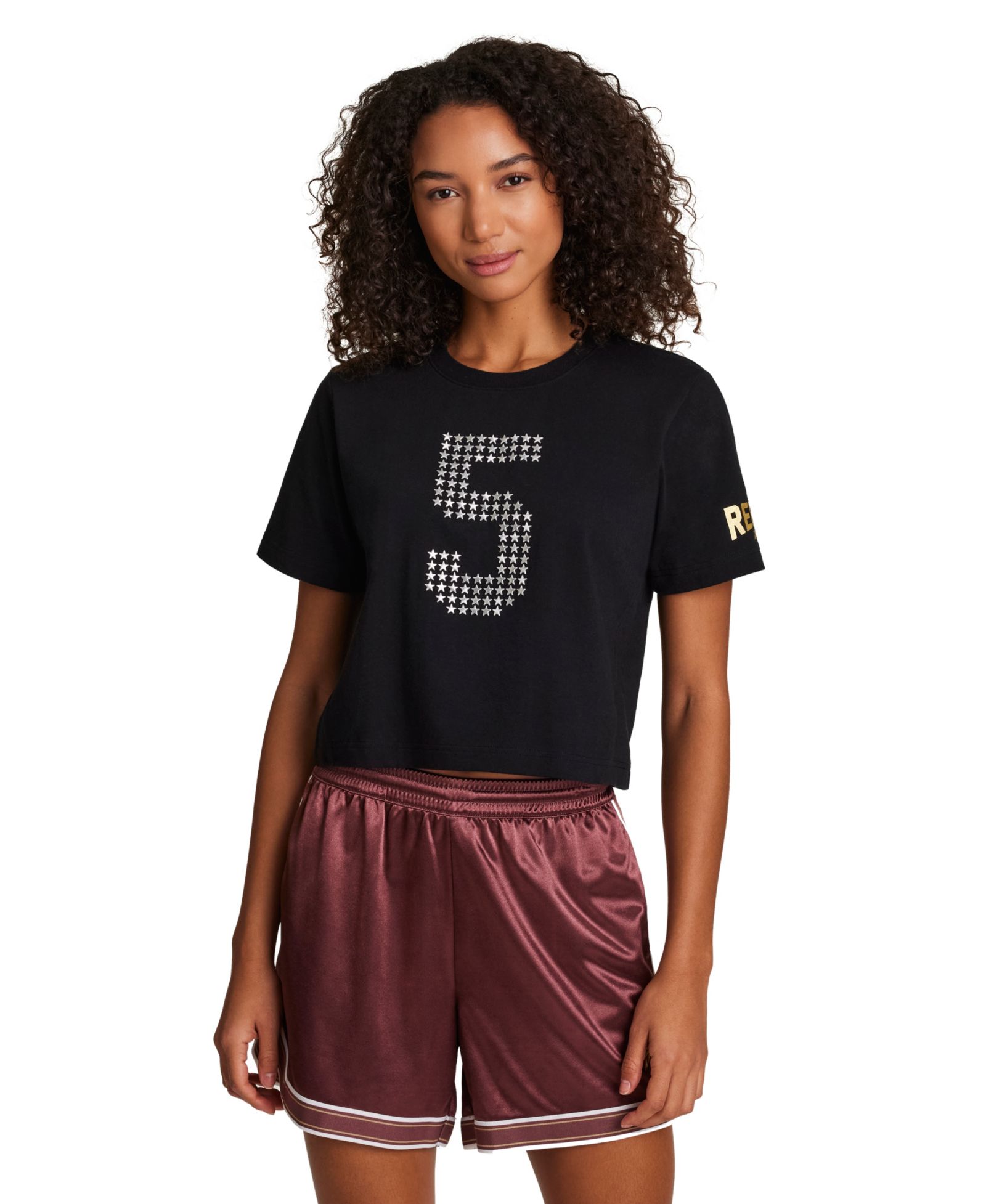 Женская футболка Reebok Cropped Basketball Graphic