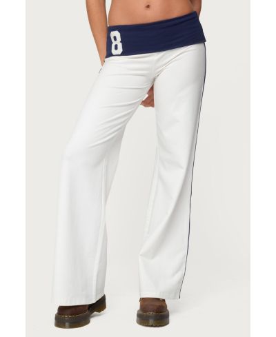 Женские широкие брюки Edikted 8 Contrast Fold Over Wide Leg
