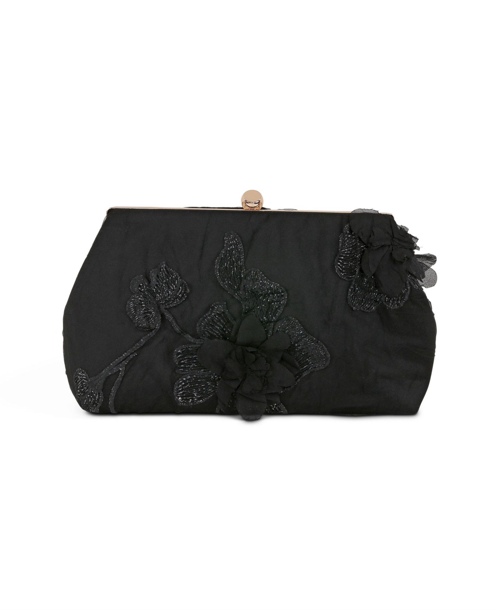 Woman's Lila 3D Floral Pouch Clutch
